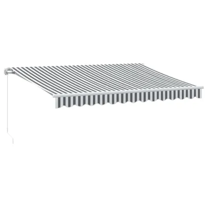 Copertină Retractabilă Manuală Antracit/Alb 350x250 cm