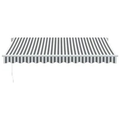 Copertină Retractabilă Manuală Antracit/Alb 350x250 cm