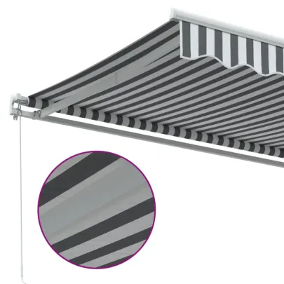 Copertină Retractabilă Manuală Antracit/Alb 350x250 cm
