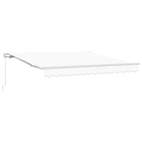 Marchiză Retractabilă Alb 350x250 cm - Livrare Gratuită 2