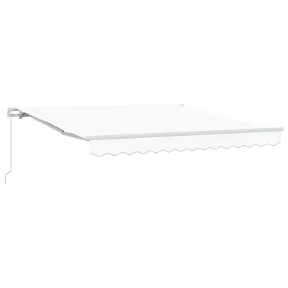 Marchiză Retractabilă Alb 350x250 cm - Livrare Gratuită