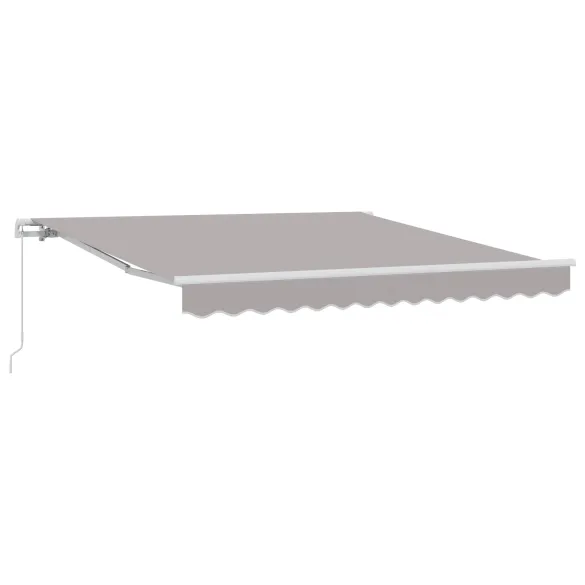 Marchiză Retractabilă Manuală 350x250 cm - Gri Deschis