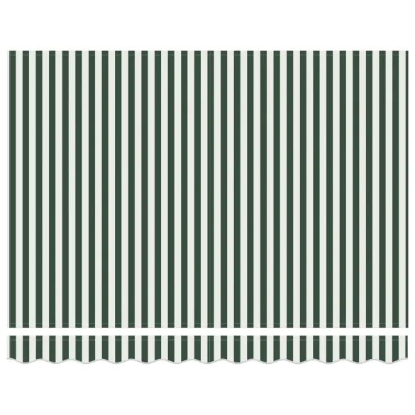 Marchiză Retractabilă Verde-Alb 350x250 cm - Material Înlocuire