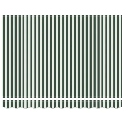 Marchiză Retractabilă Verde-Alb 350x250 cm - Material Înlocuire