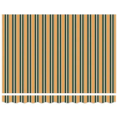 Marchiză Retractabilă Manuală Galben-Verde 350x250 cm