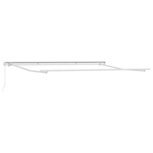 Marchiză Retractabilă Verde-Alb 450x350 cm - Protecție Solare