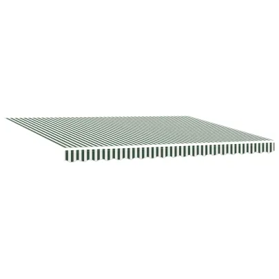 Marchiză Retractabilă Verde-Alb 450x350 cm - Protecție Solare