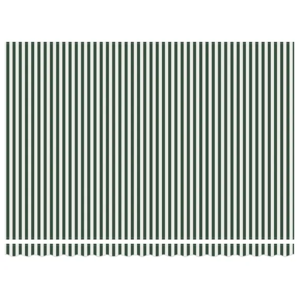 Marchiză Retractabilă Verde-Alb 450x350 cm - Protecție Solare