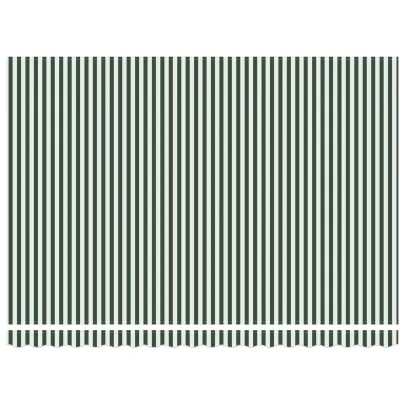 Marchiză Retractabilă Verde-Alb 450x350 cm - Protecție Solare