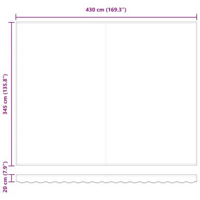 Marchiză Retractabilă Verde-Alb 450x350 cm - Protecție Solare