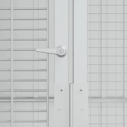 Colivie Păsări Gri Oțel - 3 Cuști - Livrare Gratuită