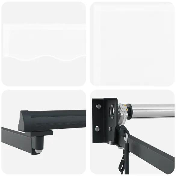 Marchiză Automată Retractabilă Alb 350x250 cm - Umbră Exterioară