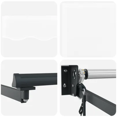 Marchiză Automată Retractabilă Alb 350x250 cm - Umbră Exterioară