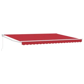 Marchiză Retractabilă Roșie 450x300 cm - Protecție UV 2