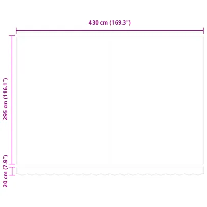 Material Marchiză Retractabilă Roșie 450x300 cm - Înlocuire