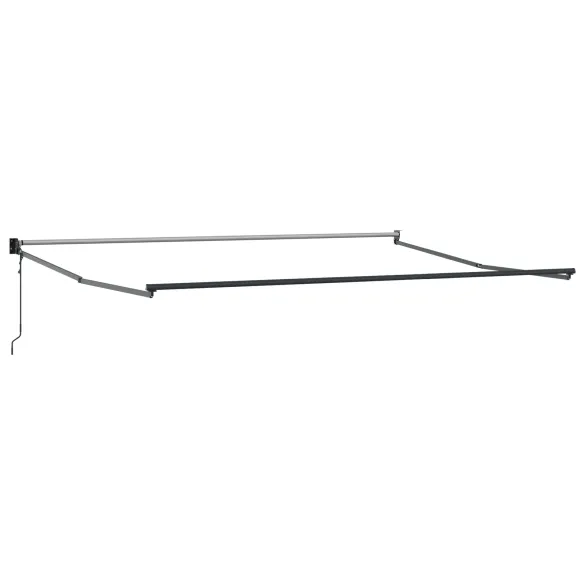 Marchiză automată retractabilă verde-albă 450x300 cm