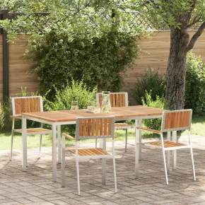 Set Dining Exterior 5 Piese Lemn Acacia - Masă 180x90 cm