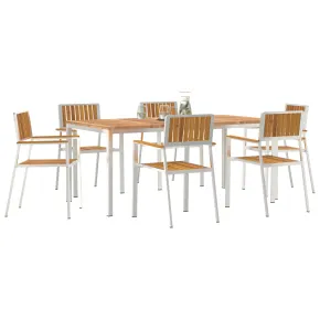 Set Masă Grădină 7 Piese Lemn Acacia | Livrare Gratuită 2