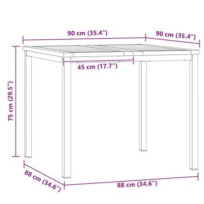 Set Masă Grădină Lemn Acacia 5 Piese - Masă Exterior