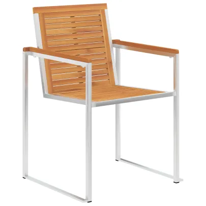 Set Masă Grădină Lemn Acacia - Masă + 4 Scaune Exterior