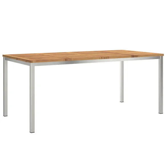 Set Masă Grădină Lemn Acacia - Masa 180x90 cm + 4 Scaune