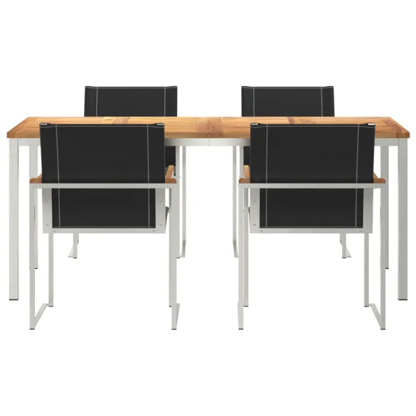 Set Masă Grădină 5 Piese Lemn Acacia | Mobilier Exterior