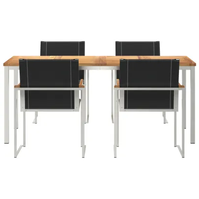 Set Masă Grădină 5 Piese Lemn Acacia | Mobilier Exterior