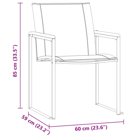 Set Masă Grădină 5 Piese Lemn Acacia | Mobilier Exterior