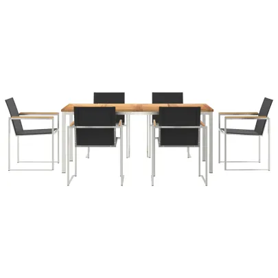 Set Mese Grădină Lemn Tec 7 Piese - Livrare Gratuită