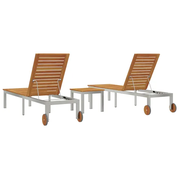 Set Fotolii și Masă Grădină Lemn Acacia | Livrare Gratuită