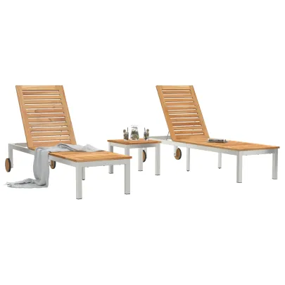 Set Lounge-uri cu Masă din Lemn de Tec - Comandă Acum