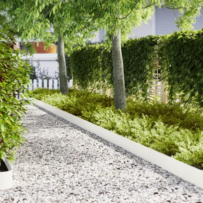 Borduri Gazon Alb | 50 bucăți | Oțel Rezistent | Livrare Gratuită