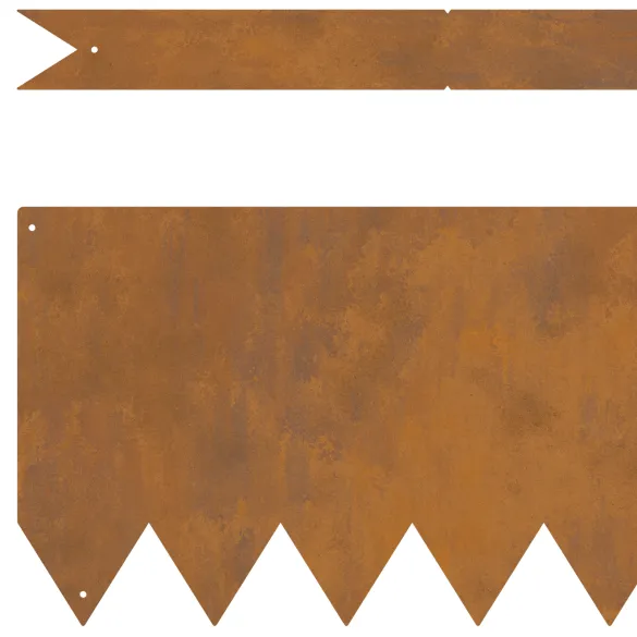Borduri Grădină Oțel Corten - 50 buc - Livrare Gratuită
