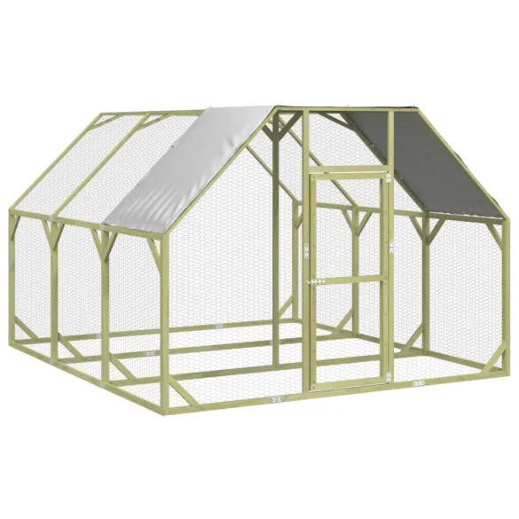 Coteț Găini Lemn Masiv Pin | 268x300x190 cm | Livrare Gratuită