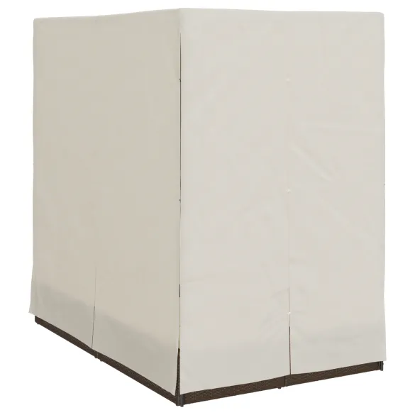 Lounger Dublu cu Acoperiș și Perdele - Poliratan