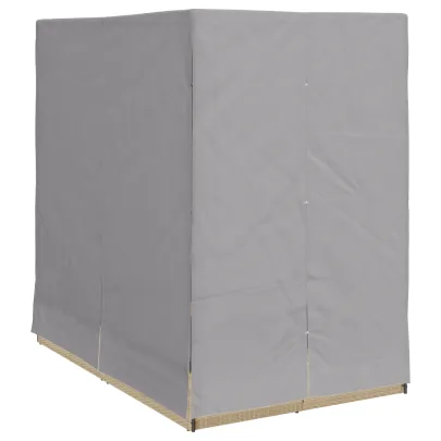 Set 2 Loungere Exterior cu Baldachin - Bej/Gri