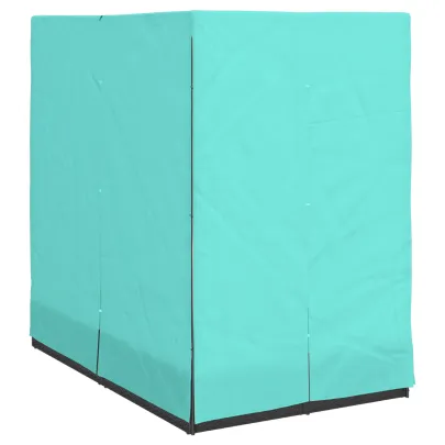 Șezlong Dublu Exterior Set de 2 - Negru și Turcoaz