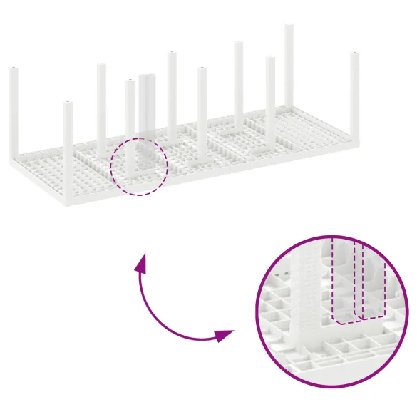 Masă Grădină Alb Extensibilă - Poli Rattan | Livrare Gratuită