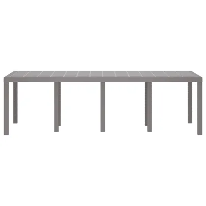 Masă Grădină Extensibilă Poly Rattan Gri - Livrare Gratuită