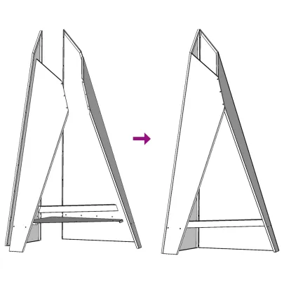 Vatră de foc piramidă din oțel corten pentru exterior