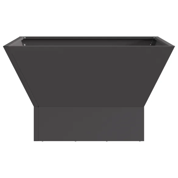 Vatră de foc pătrată negru pentru exterior | 60x60x35 cm