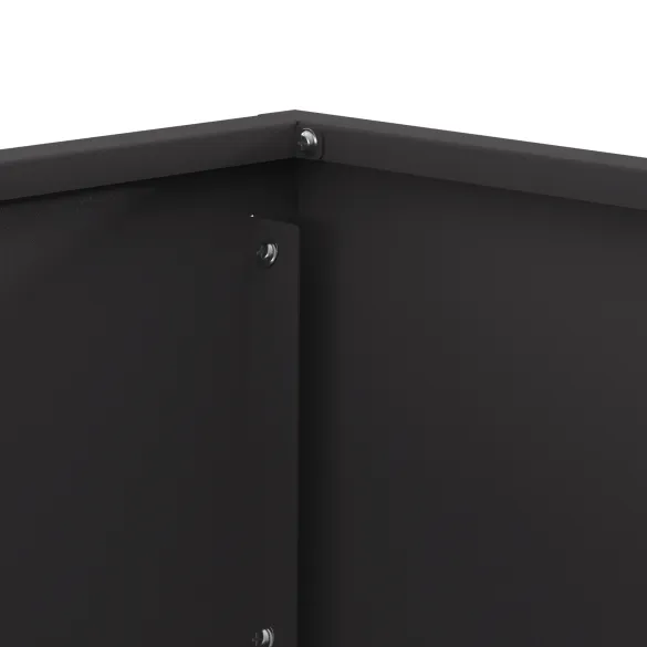 Vatră de foc pătrată negru pentru exterior | 60x60x35 cm