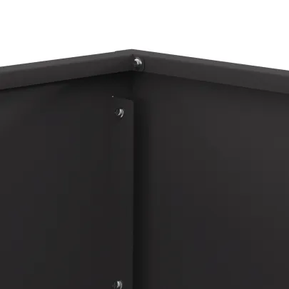 Vatră de foc pătrată negru pentru exterior | 60x60x35 cm