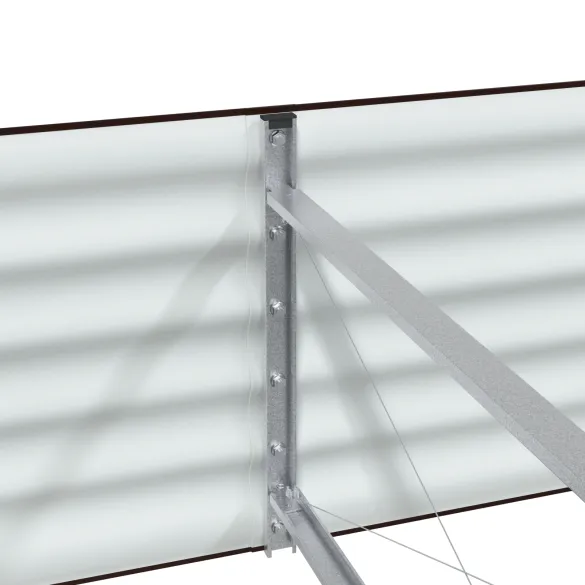 Grădină Ridicată Maro 240x80 cm - Oțel Galvanizat | vidaXL
