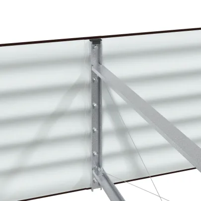 Grădină Ridicată Maro 240x80 cm - Oțel Galvanizat | vidaXL