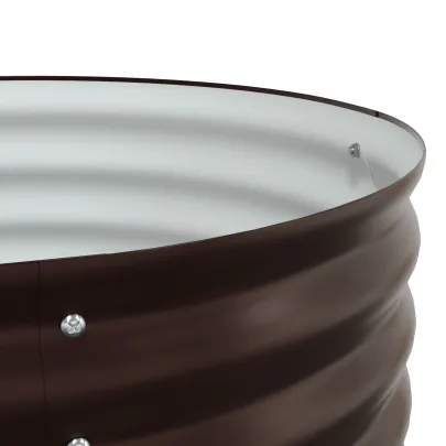 Grădină Ridicată Maro 240x80 cm - Oțel Galvanizat | vidaXL