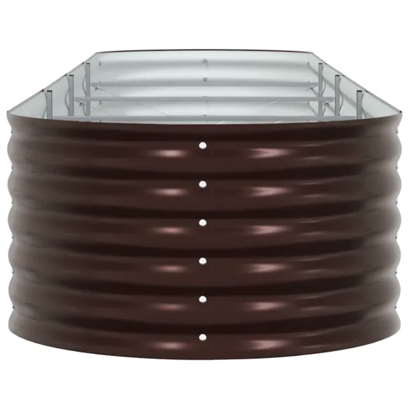 Pat Ridicat Grădinărit Oțel Galvanizat Maro 400x80x44 cm