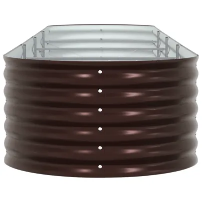 Pat Ridicat Grădinărit Oțel Galvanizat Maro 400x80x44 cm