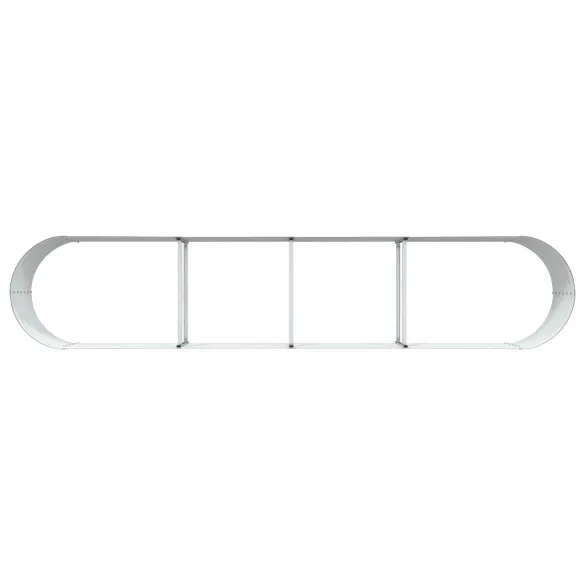 Pat Ridicat Grădinărit Oțel Galvanizat Maro 400x80x44 cm