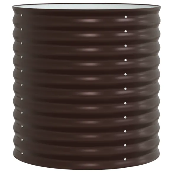 Pat Ridicat Grădinărit Maro Oțel Galvanizat 80x80x81 cm